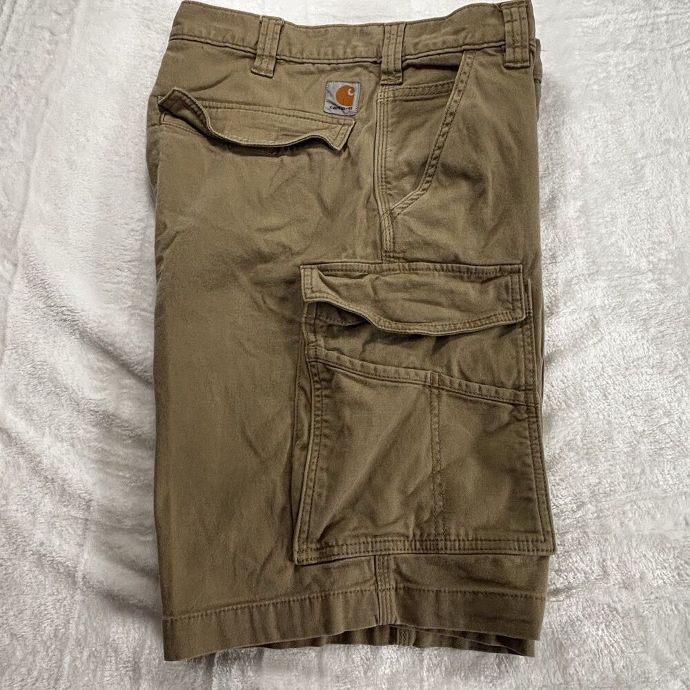 Carhartt Men's Force Relaxed Fit Ripstop Cargo Work Shots Size 32 Tan Bangladesh - Picture 6 of 15